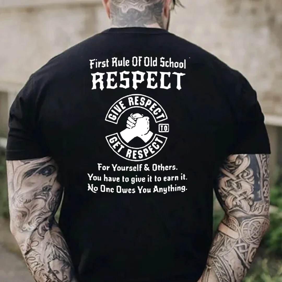 Give Respect To Get Respect Men's Short Sleeve Printed T-shirt-