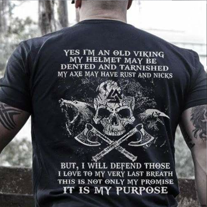 Yes I Am An Old Viking Men's Short Sleeve  Printed T-shirt-