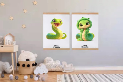 Chinese Lunar New Year Of The Snake 2025 Animals Baby Gift Personalized Mural Baby & Children's Room Gift Cute Snake Ver