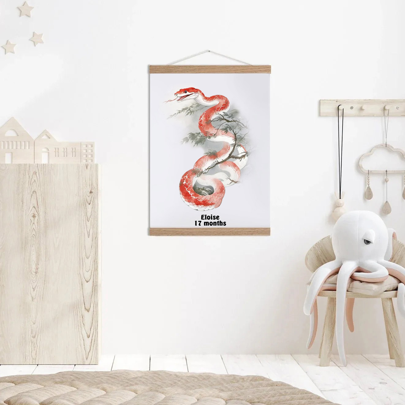 Year Of The Snake 2025 Chinese Lunar Year Animals Snake Baby Gift Personalized Mural Baby & Children's Room Gift