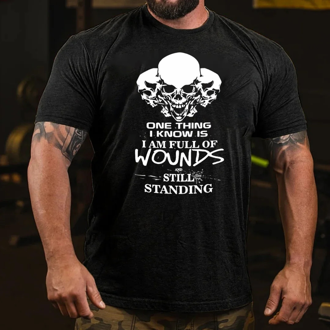 I Am Full Of Wounds And Still Standing Men's Short Sleeve  Printed T-shirt-