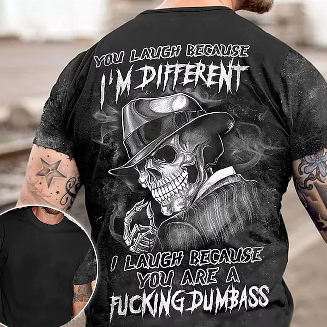 You Laugh Becasuce I'm Different Men's Short Sleeve Printed T-shirt-