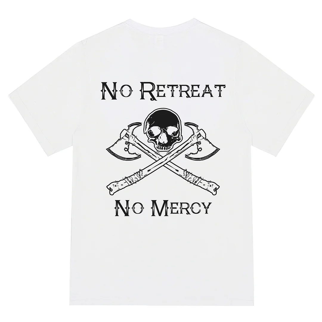 No Retreat No Mercy Men's Short Sleeve  Printed T-shirt-