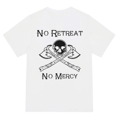 No Retreat No Mercy Men's Short Sleeve  Printed T-shirt-