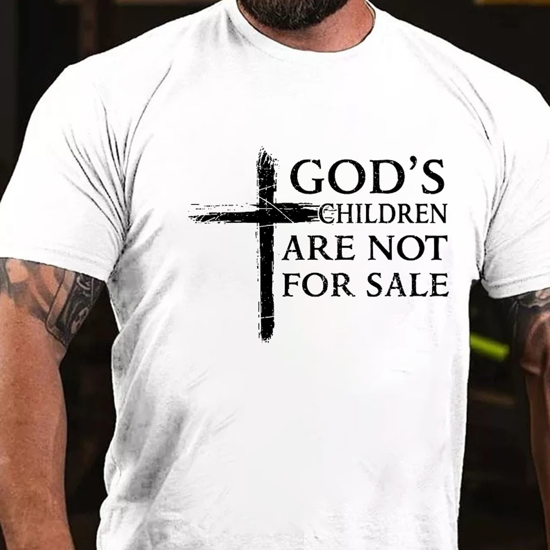 God's Children Are Not For Sale Men's Short Sleeve  Printed T-shirt-