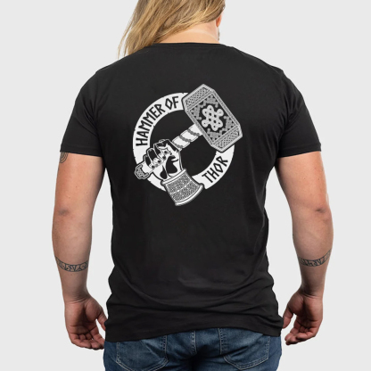 Viking Hammer Of Thor Berserker Men's Short Sleeve  Printed T-shirt-