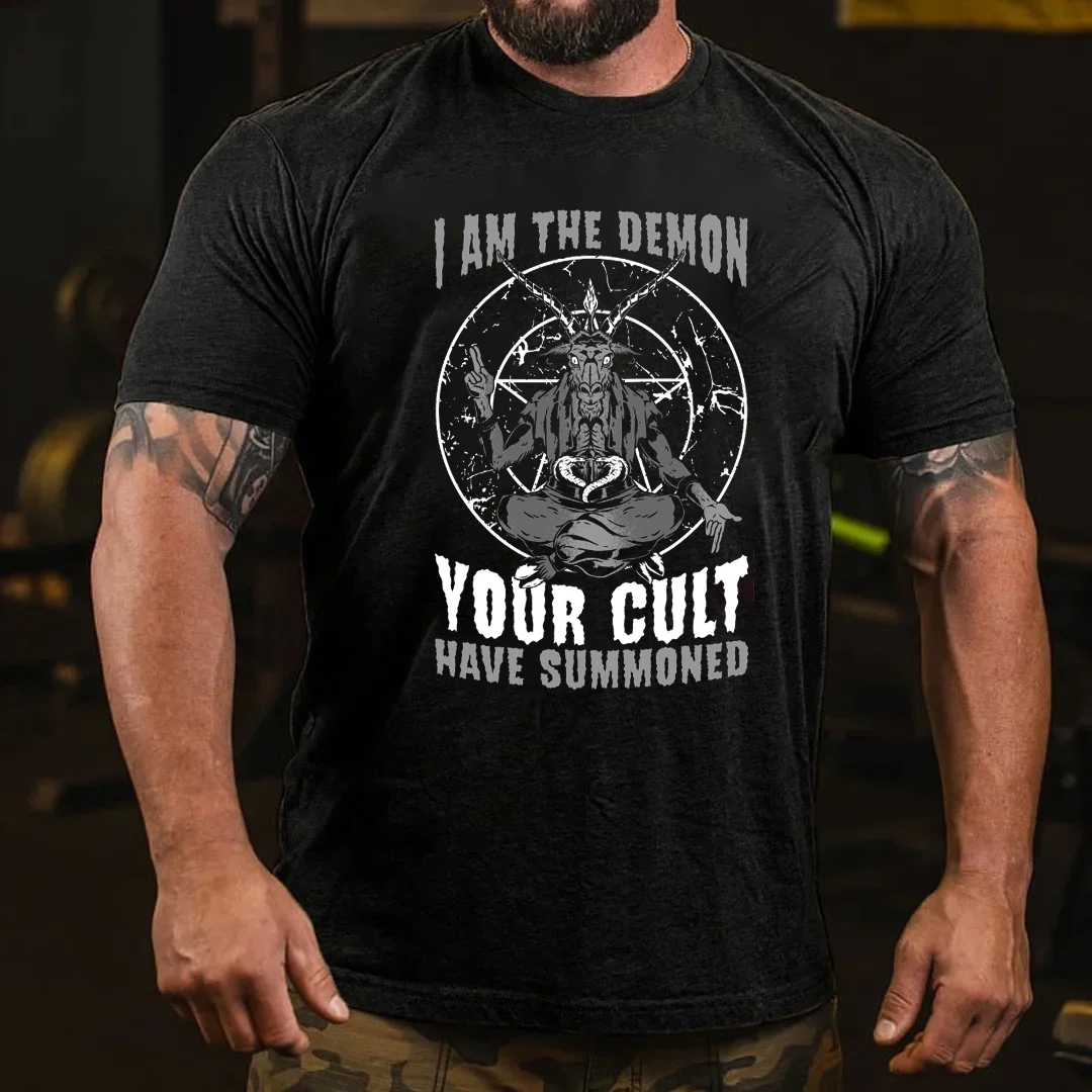 I Am The Demon Your Cult Have Summoned Men's Short Sleeve  Printed T-shirt-