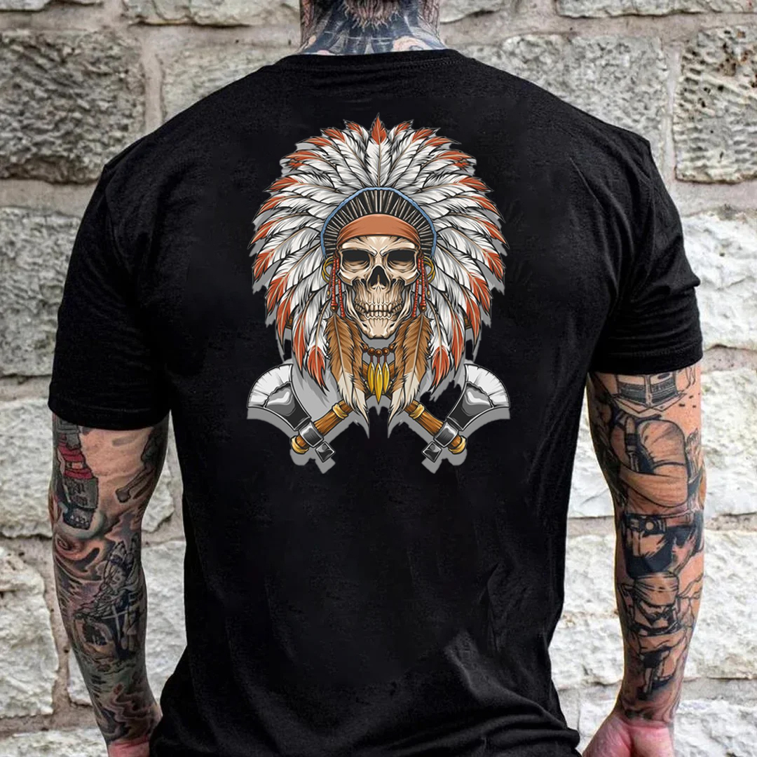 CHIEF Men's Short Sleeve  Printed T-shirt-