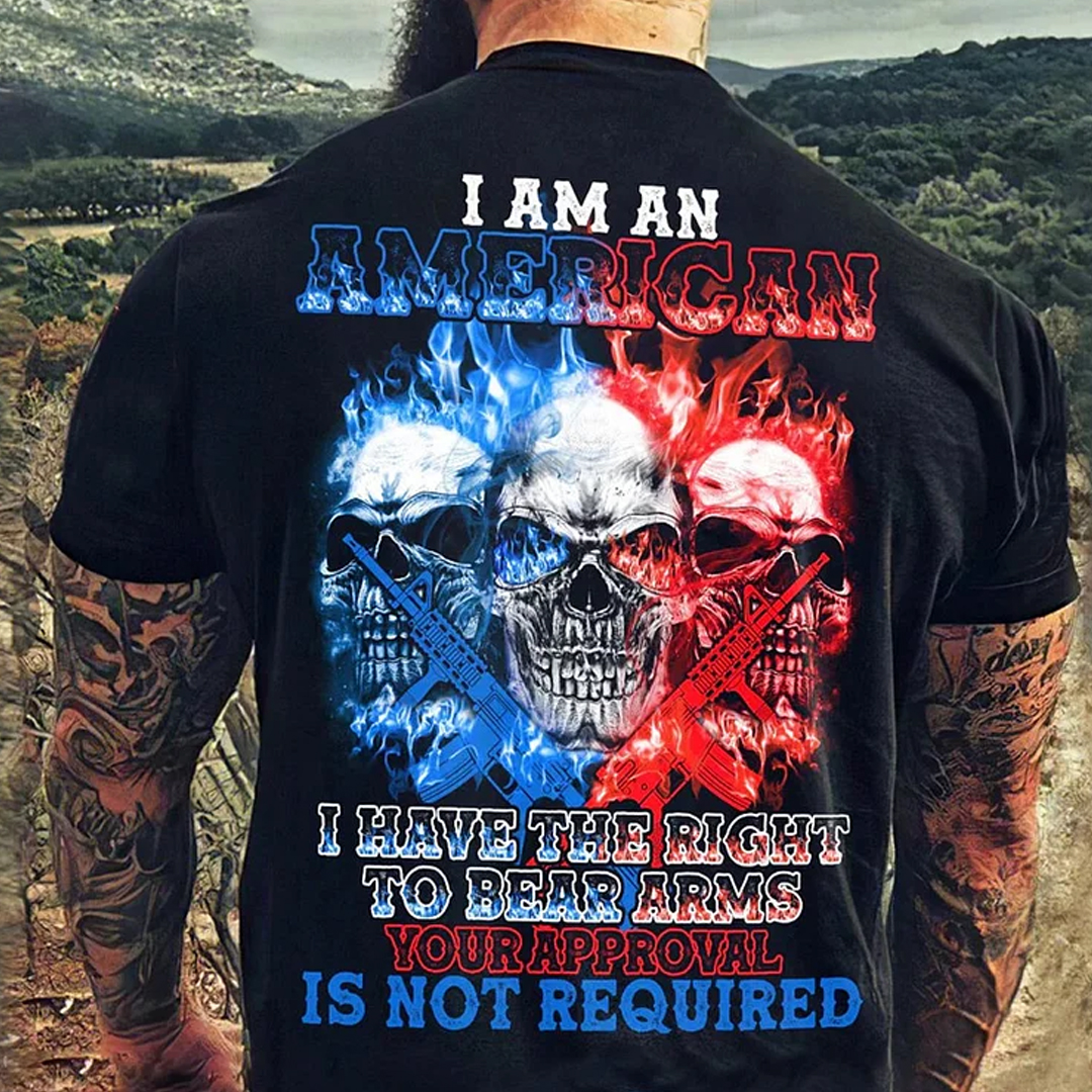 I Am An American Men's Short Sleeve  Printed T-shirt-