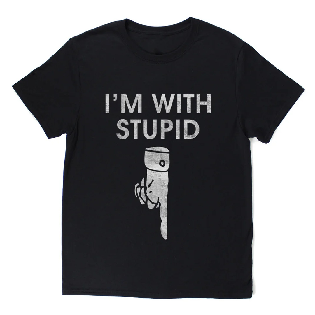 I'm With Stupid Men's Short Sleeve  Printed T-shirt-