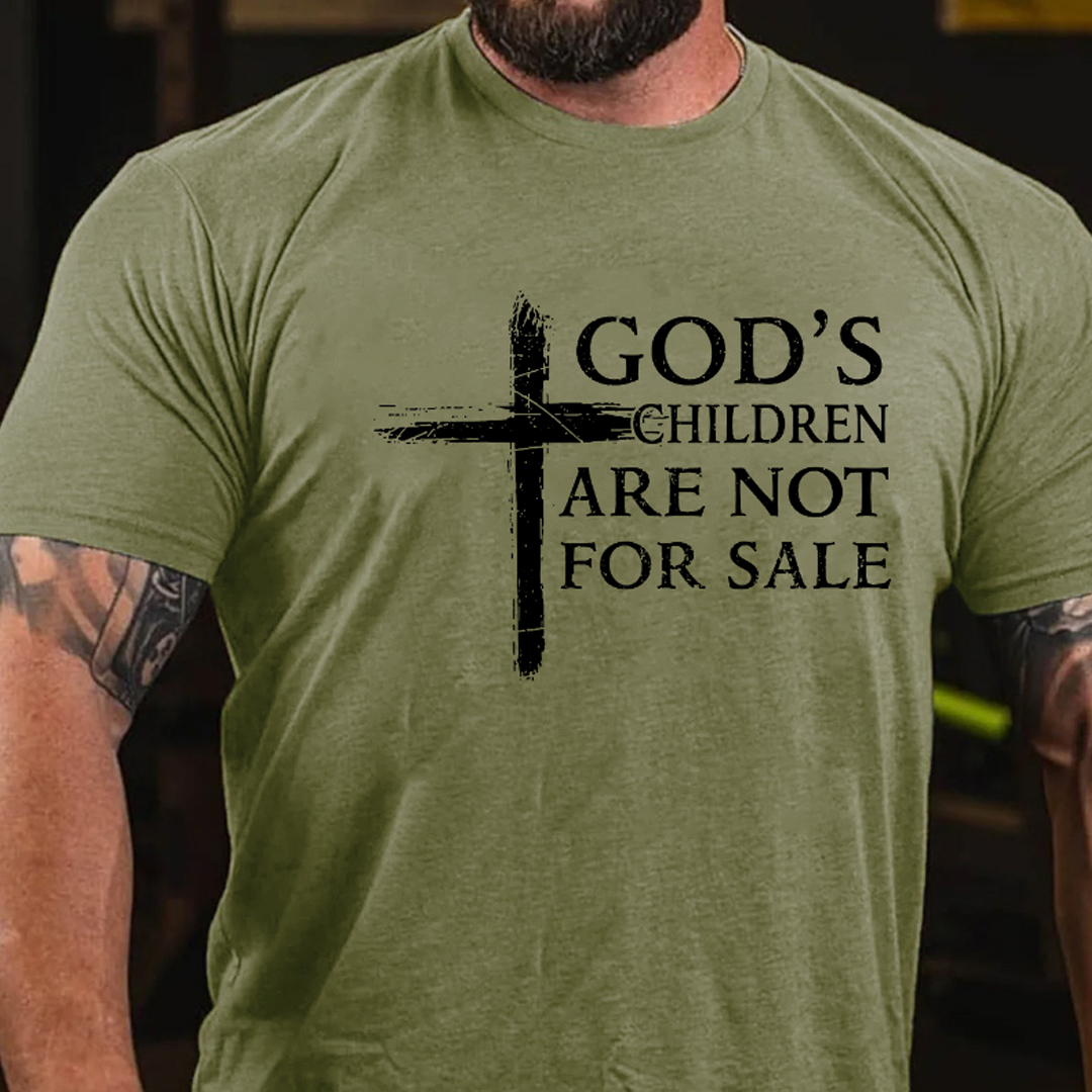 God's Children Are Not For Sale Men's Short Sleeve  Printed T-shirt-
