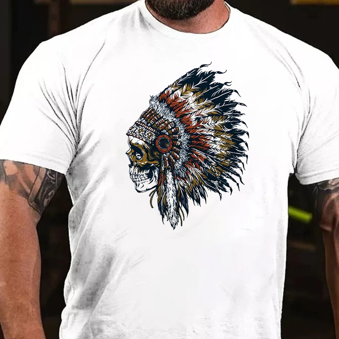CHIEF Men's Short Sleeve  Printed T-shirt-