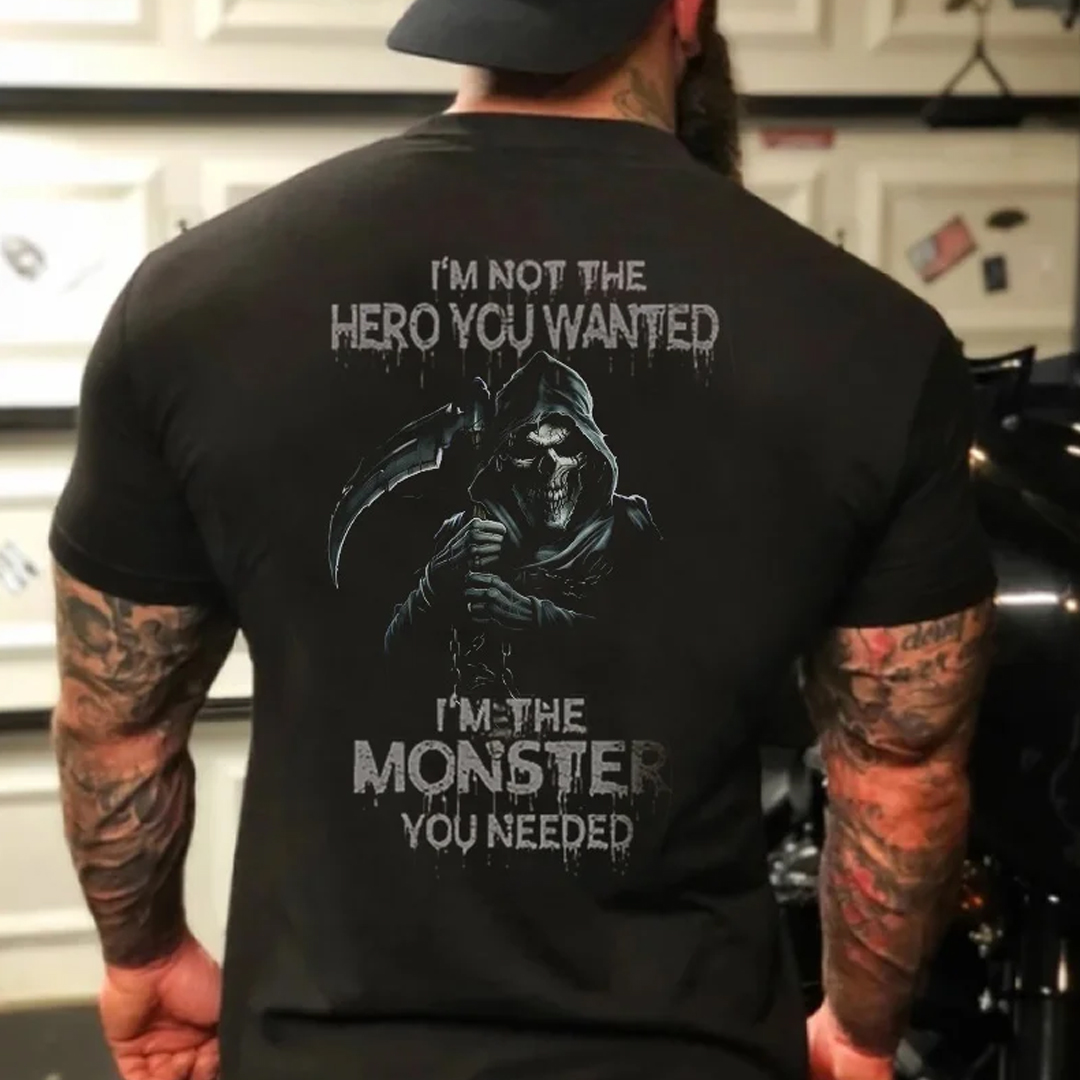 I Am Not The Hero You Want Men's Short Sleeve  Printed T-shirt-