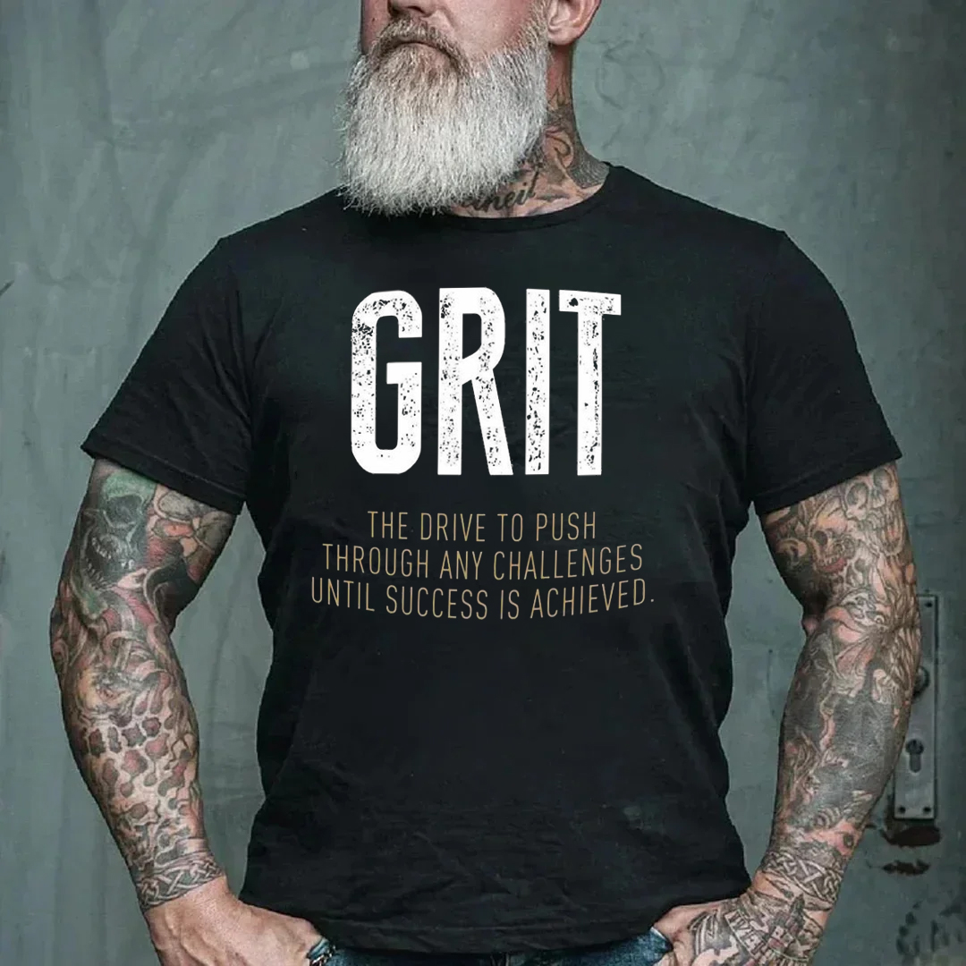 Grit Men's Short Sleeve  Printed T-shirt-