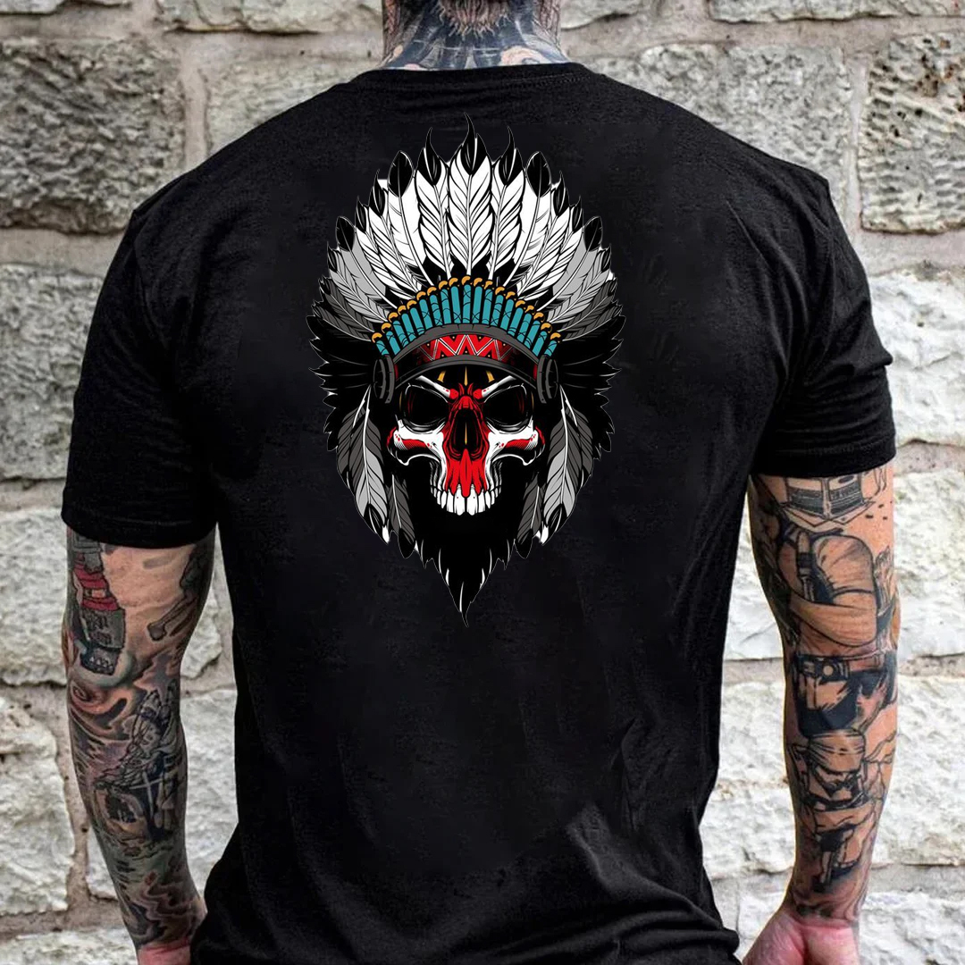 CHIEF Men's Short Sleeve  Printed T-shirt-