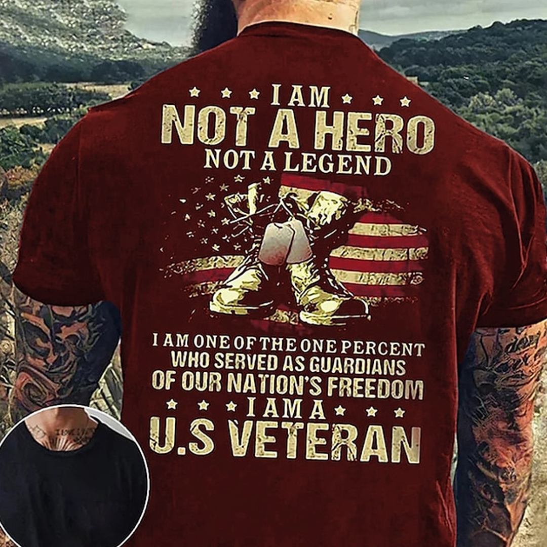 I Am Not A Hero Men's Short Sleeve  Printed T-shirt-