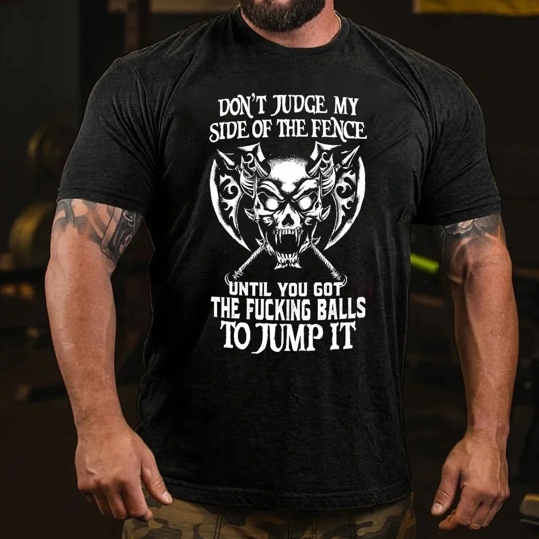 Don't Judge Me Men's Short Sleeve  Printed T-shirt-
