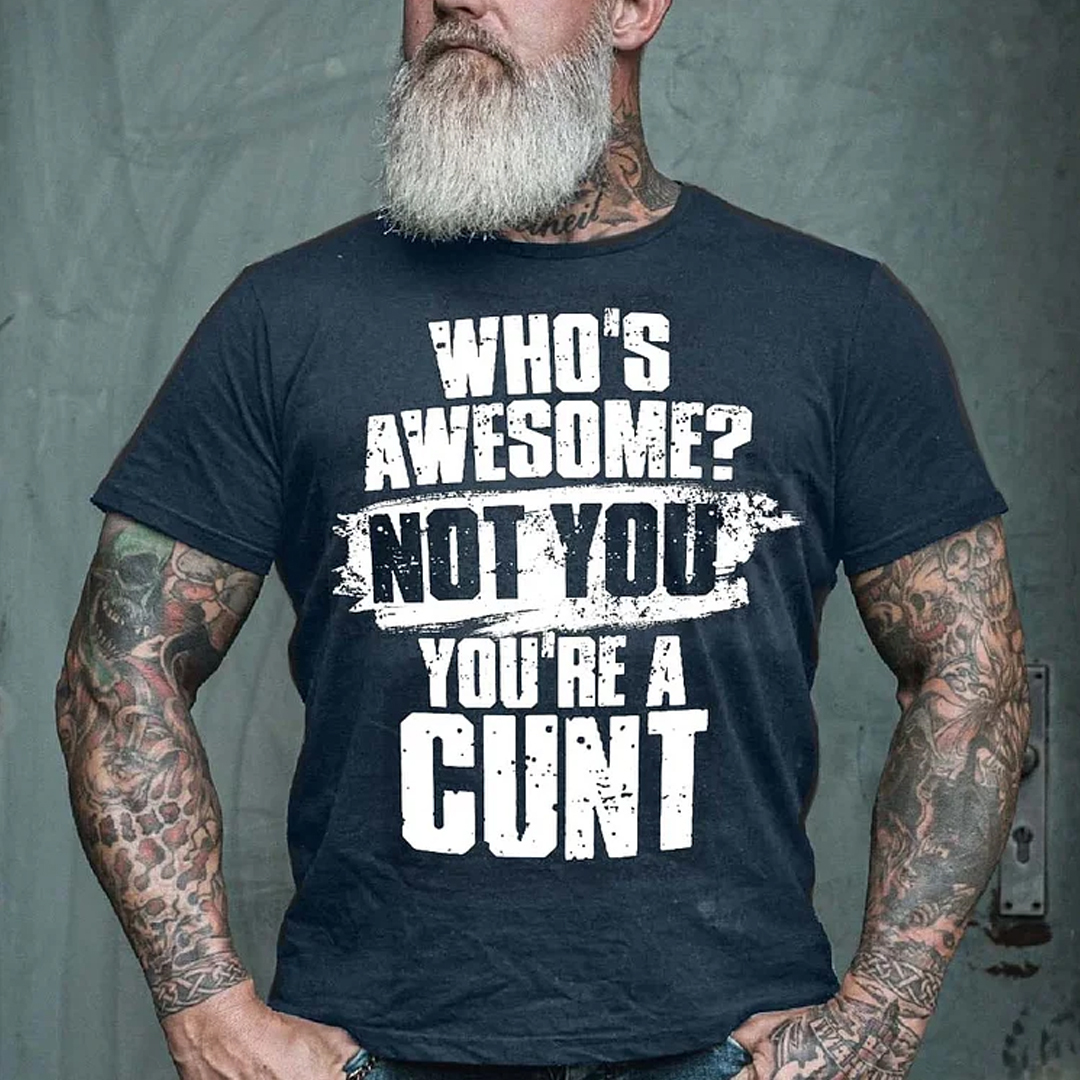 Who's Awesome? Men's Short Sleeve  Printed T-shirt-