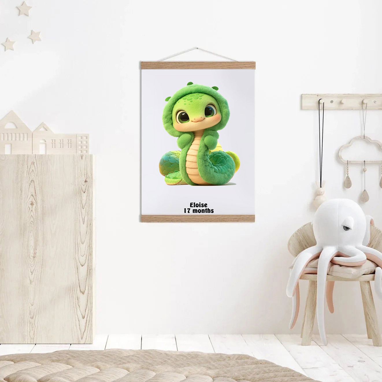 Chinese Lunar New Year Of The Snake 2025 Animals Baby Gift Personalized Mural Baby & Children's Room Gift Cute Snake Ver