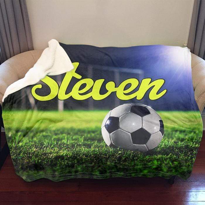 Personalized Lovely Kid Soccer Blanket For Comfort & Unique|DY22