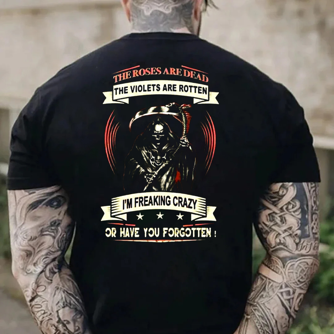 I'm freaking Crazy Men's Short Sleeve  Printed T-shirt-