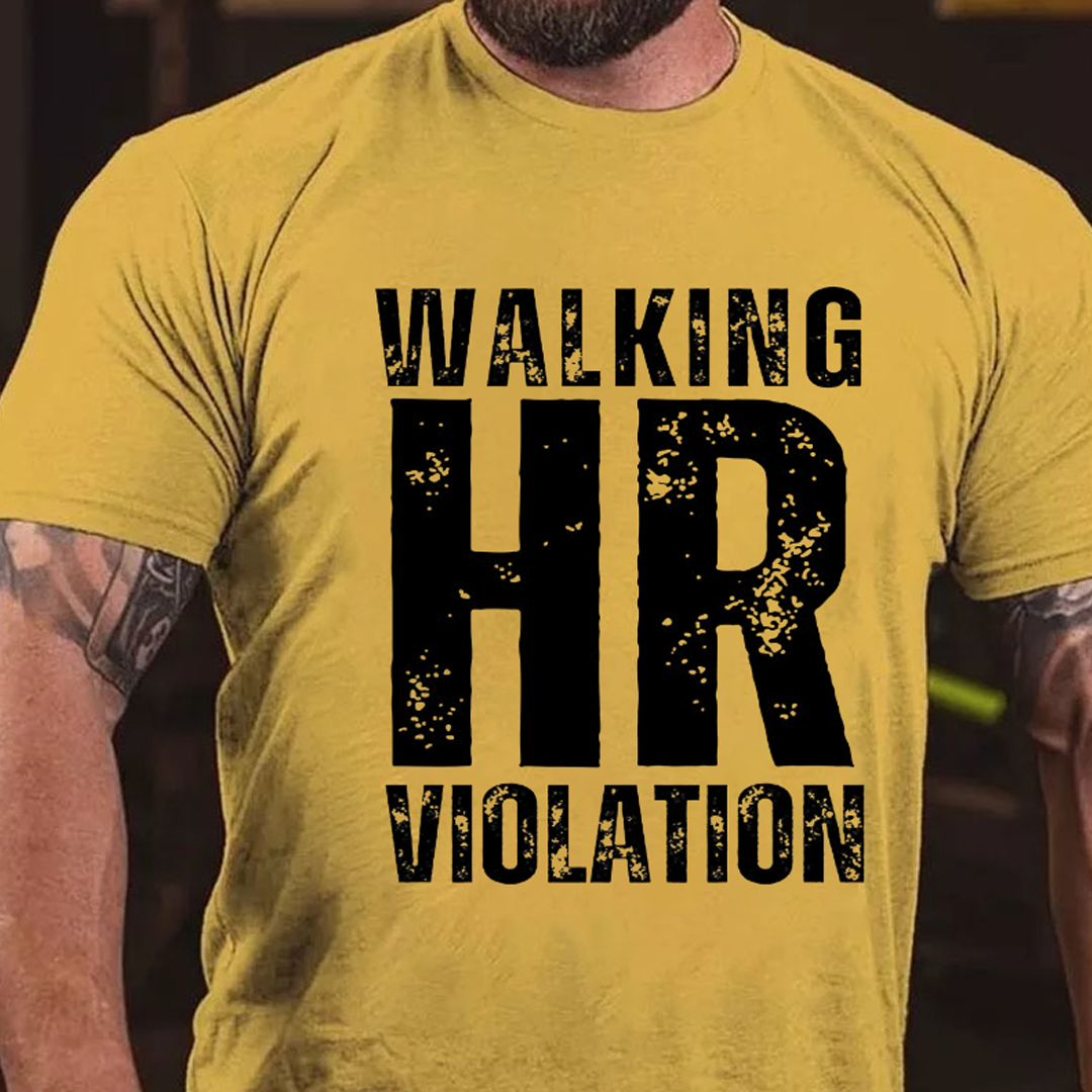 Walking HR Violation Men's Short Sleeve  Printed T-shirt-