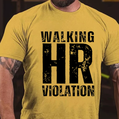 Walking HR Violation Men's Short Sleeve  Printed T-shirt-