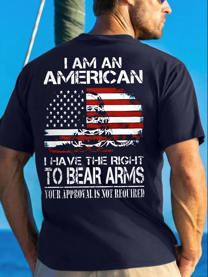 I Am An American Men's Short Sleeve  Printed T-shirt-