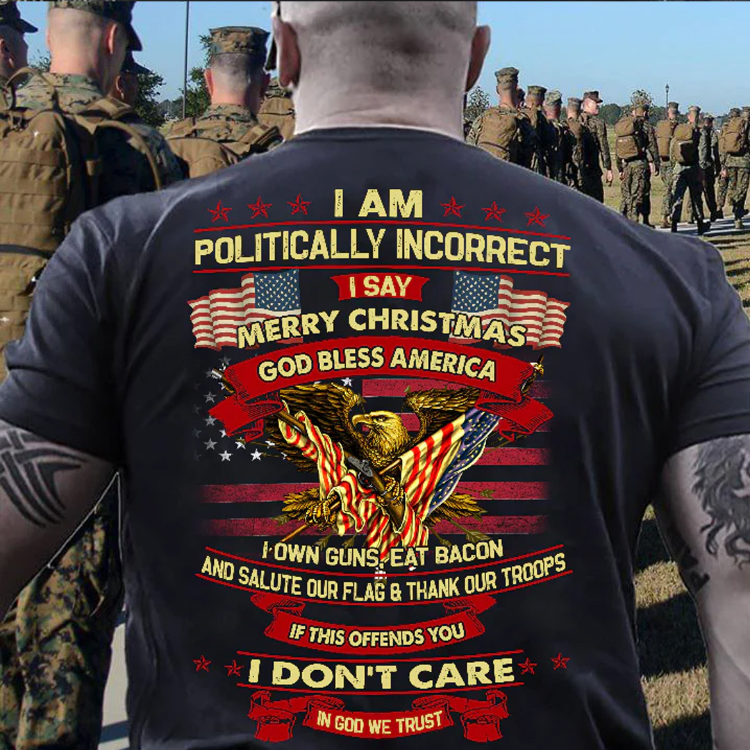 God Bless America Men's Short Sleeve  Printed T-shirt-