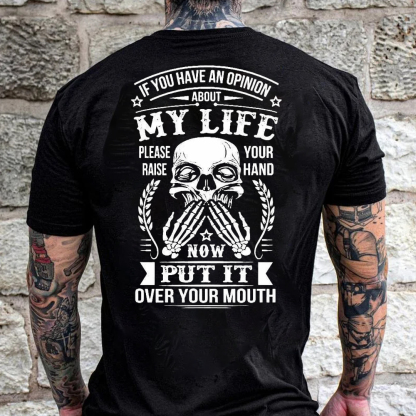 Shut Up Your Mouth Men's Short Sleeve  Printed T-shirt-