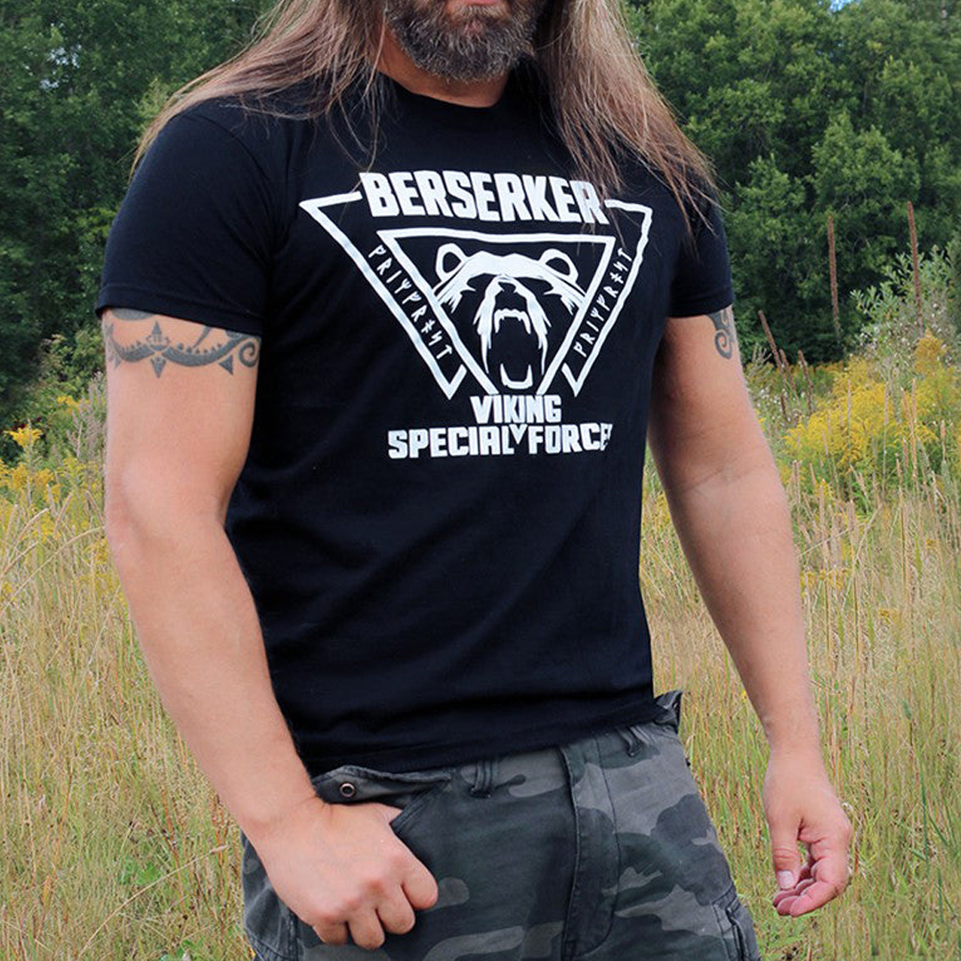 Berserker Viking Special Forces Men's Short Sleeve  Printed T-shirt-