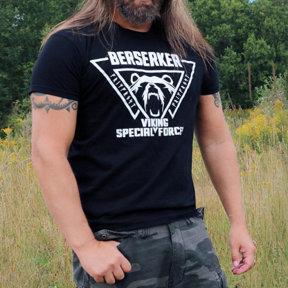 Berserker Viking Special Forces Men's Short Sleeve  Printed T-shirt-
