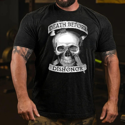 Death Before Dishonor Men's Short Sleeve  Printed T-shirt-