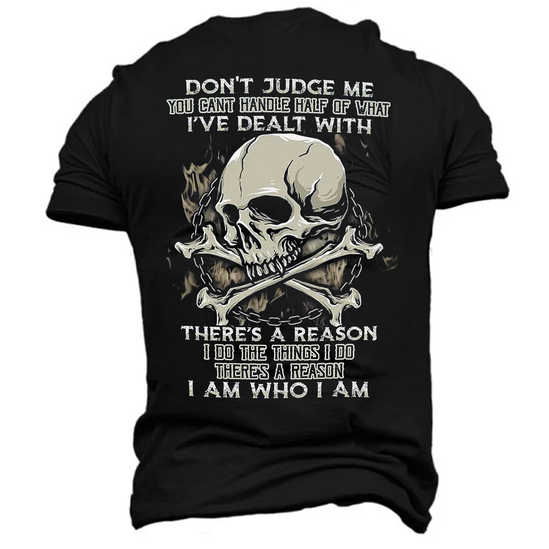 Don't Judge Me Men's Short Sleeve  Printed T-shirt-