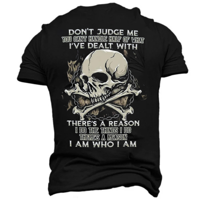 Don't Judge Me Men's Short Sleeve  Printed T-shirt-