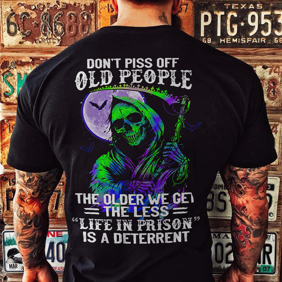 DON'T PISS OFF OLD PEOPLE Print Men's T-Shirt