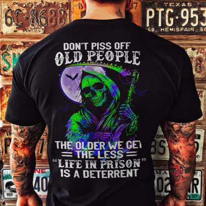 DON'T PISS OFF OLD PEOPLE Print Men's T-Shirt