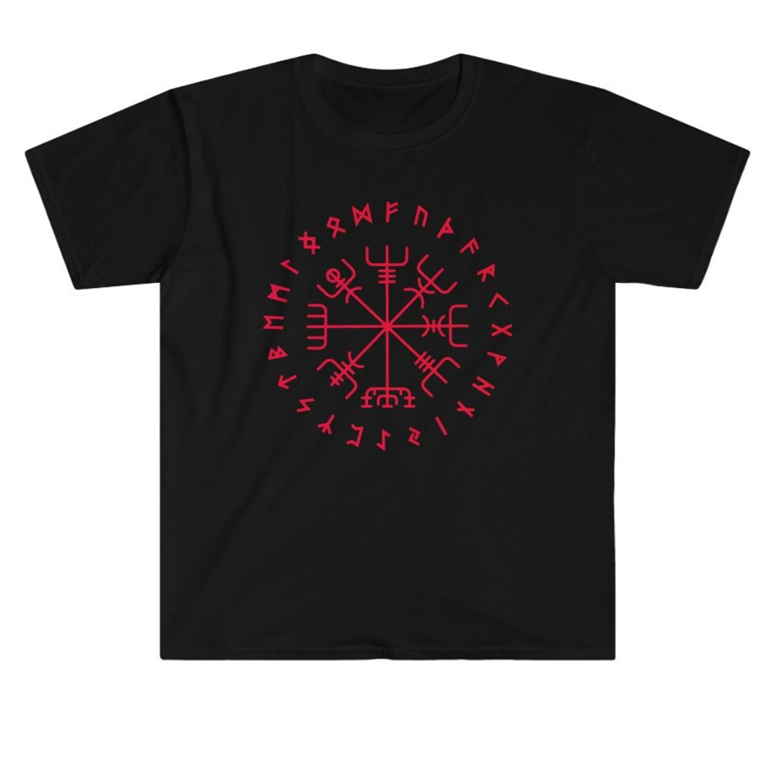 Viking Vegvisir Compass Icelandic Men's Short Sleeve  Printed T-shirt-