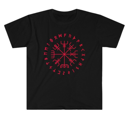 Viking Vegvisir Compass Icelandic Men's Short Sleeve  Printed T-shirt-