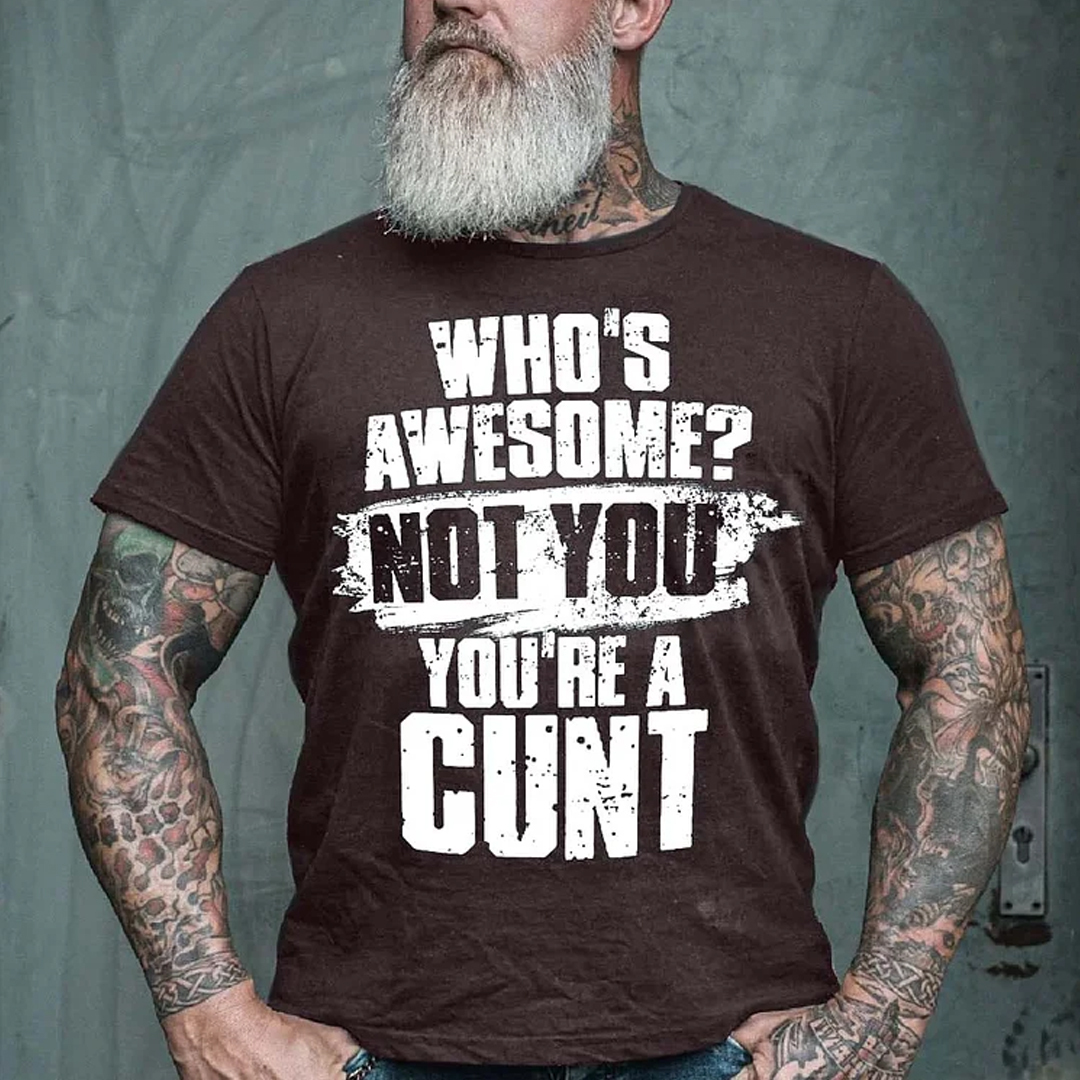 Who's Awesome? Men's Short Sleeve  Printed T-shirt-