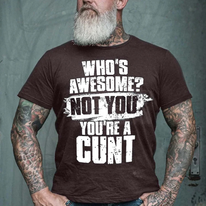 Who's Awesome? Men's Short Sleeve  Printed T-shirt-