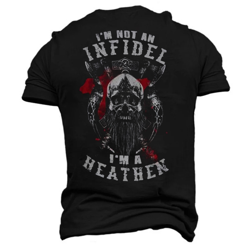 I Am Not A Infidel, I Am A Heathen Men's Short Sleeve  Printed T-shirt-