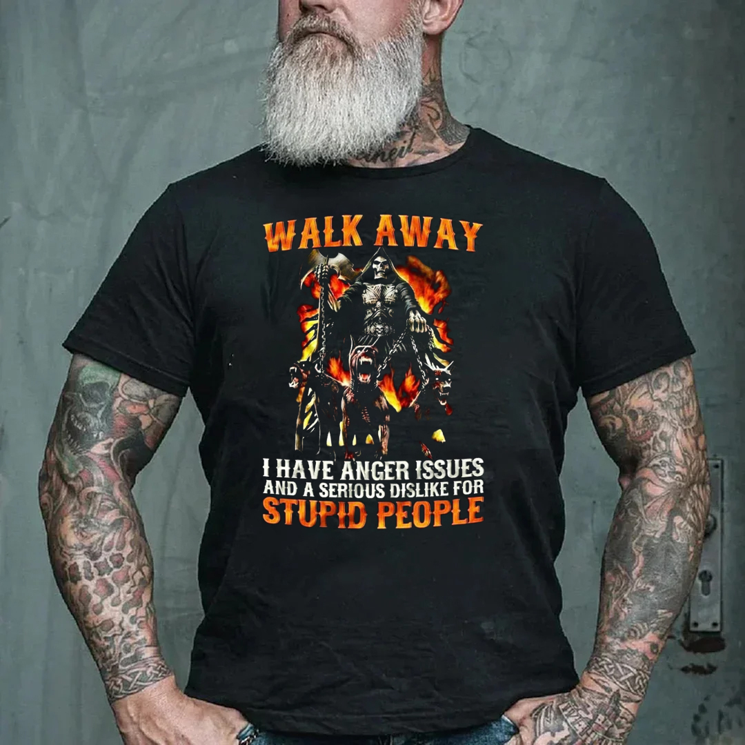 Walk Away Men's Short Sleeve  Printed T-shirt-