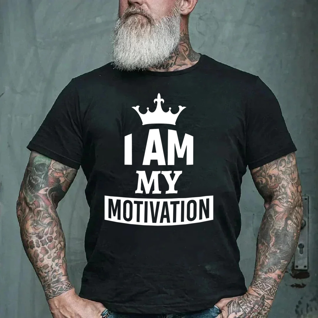 I Am My Motivation Men's Short Sleeve  Printed T-shirt-