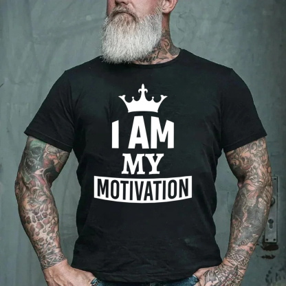 I Am My Motivation Men's Short Sleeve  Printed T-shirt-