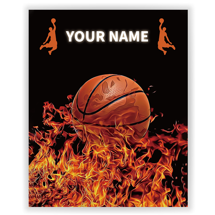 Personalized Lovely Kid Fire Basketball Blanket For Comfort & Unique|DY12