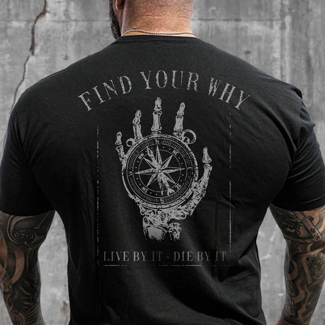 Find Your Why Men's Short Sleeve  Printed T-shirt-
