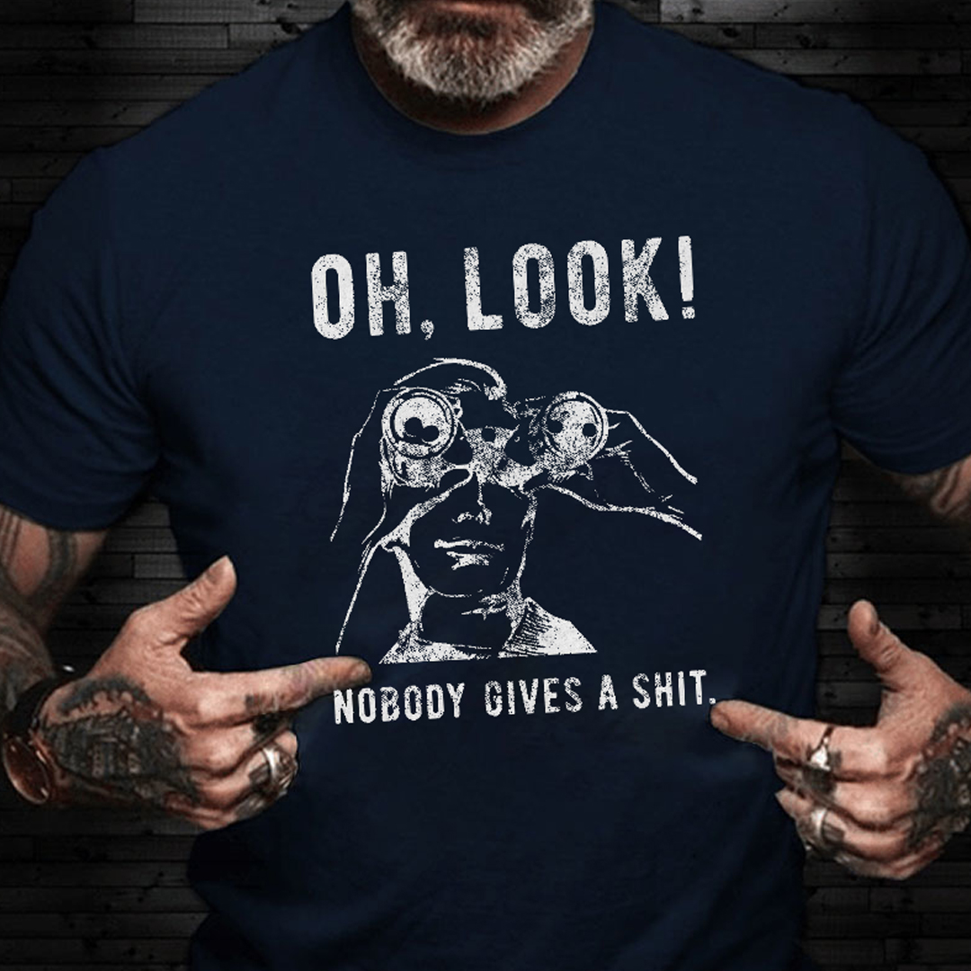 OH LOOK! Nobody Gives A Shit Men's Short Sleeve  Printed T-shirt-