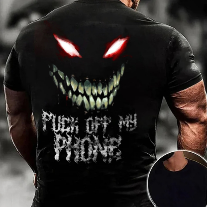F OFF MY PHONE Men's Short Sleeve  Printed T-shirt-