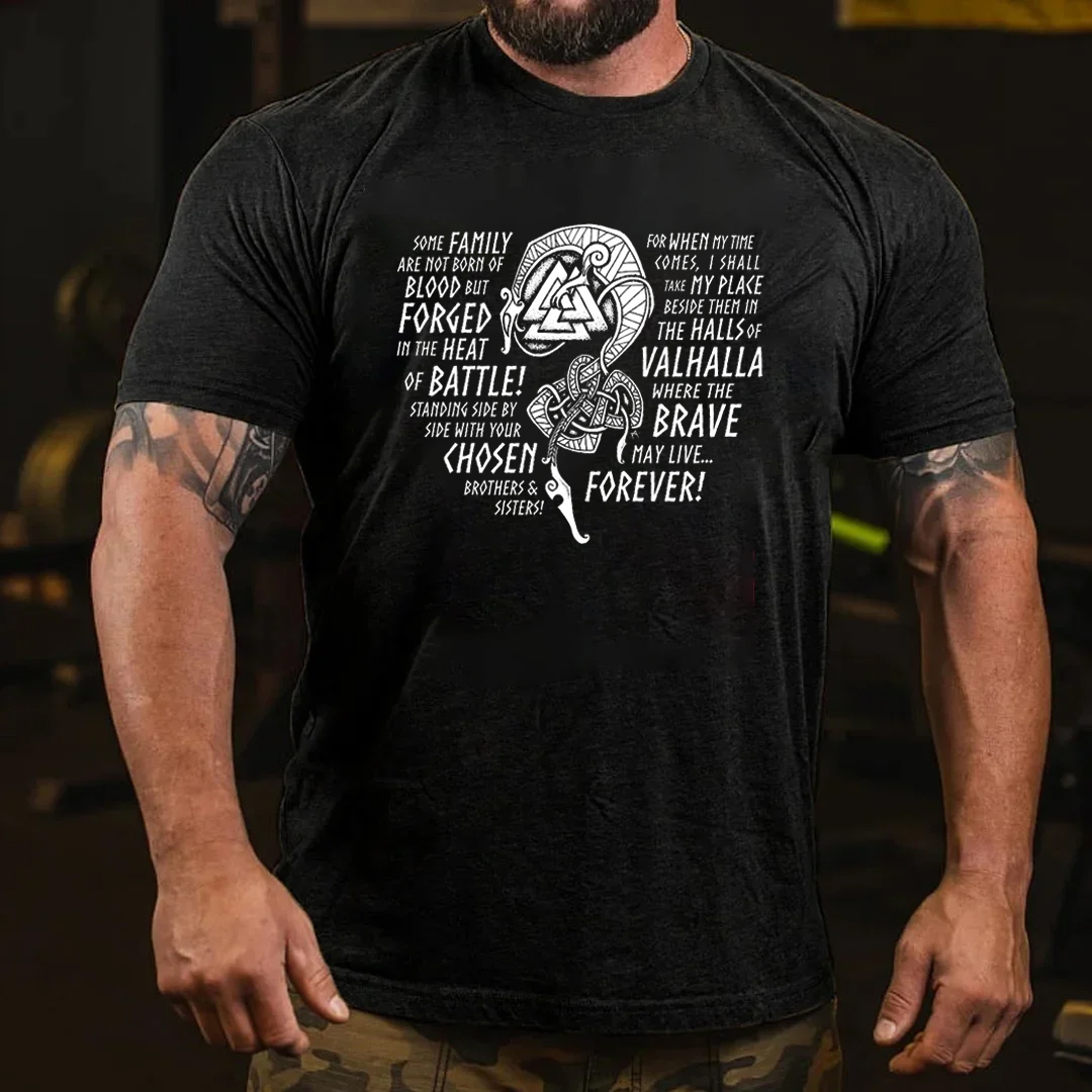 Viking VALHALLA Men's Short Sleeve  Printed T-shirt-